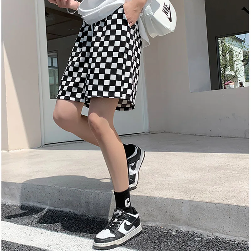 Женские Шорты С Высокой Талией Повседневные Хлопковые Спортивные Брюки Широкие