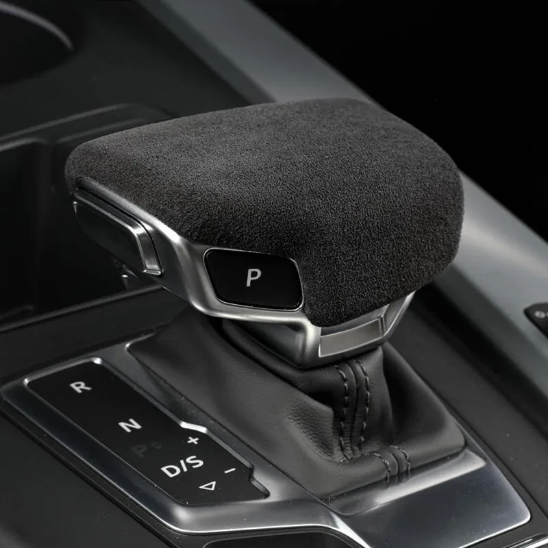 

Высококачественные замшевые автомобильные ошейники переключения передач, Чехол для автомобильного переключения передач для Audi A4L Q5L A5 2017 ...