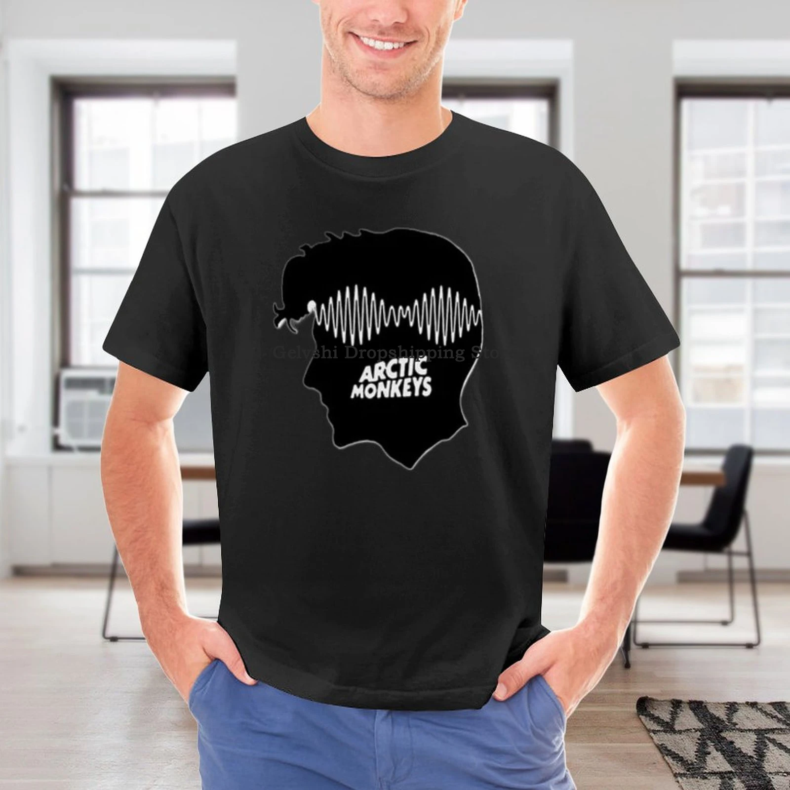 

Забавная хлопковая футболка для мужчин, модная футболка большого размера, детские топы в стиле хип-хоп, мужские футболки с арктическими обезьянами, женская футболка, футболки для рок