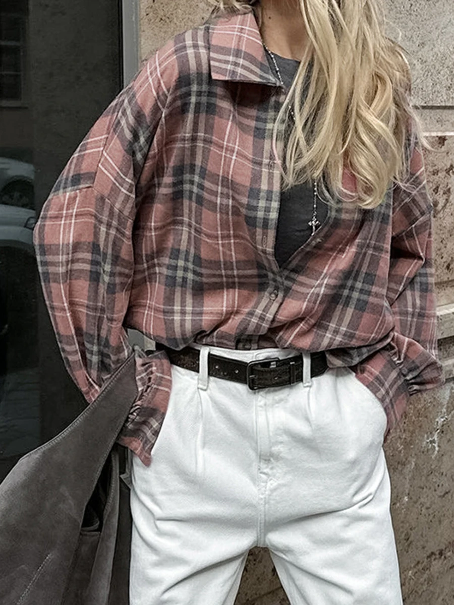 Осенняя модель 2024 новая однобортная винтажная Повседневная Блузка модная