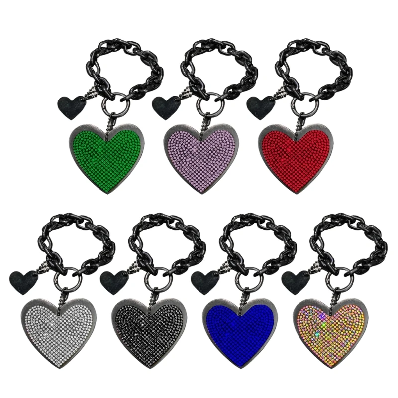 

Heart Leather Key Chain Fashion Chain Product Holder Key-Ring Key Buckle Card Purse Keyring Keychain Holder Gift