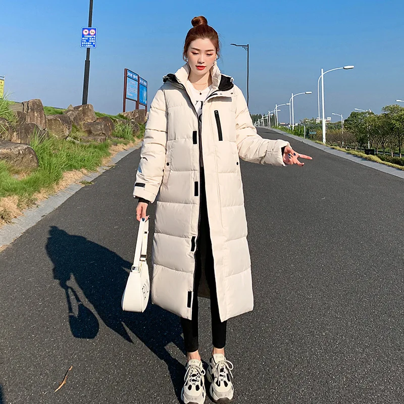 New Oversize Winter Coat for Women Parkas Jackets Long Hooded Cotton Padded Jacket Korean Fashion Bread Jacket