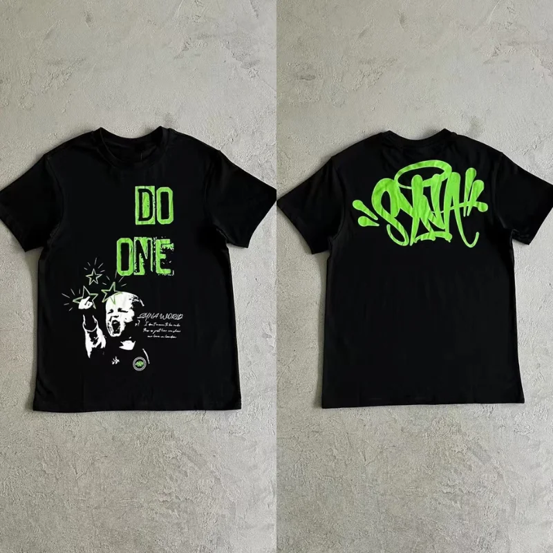 Футболки American Synaworld с надписью уличная Свободная Повседневная футболка в стиле