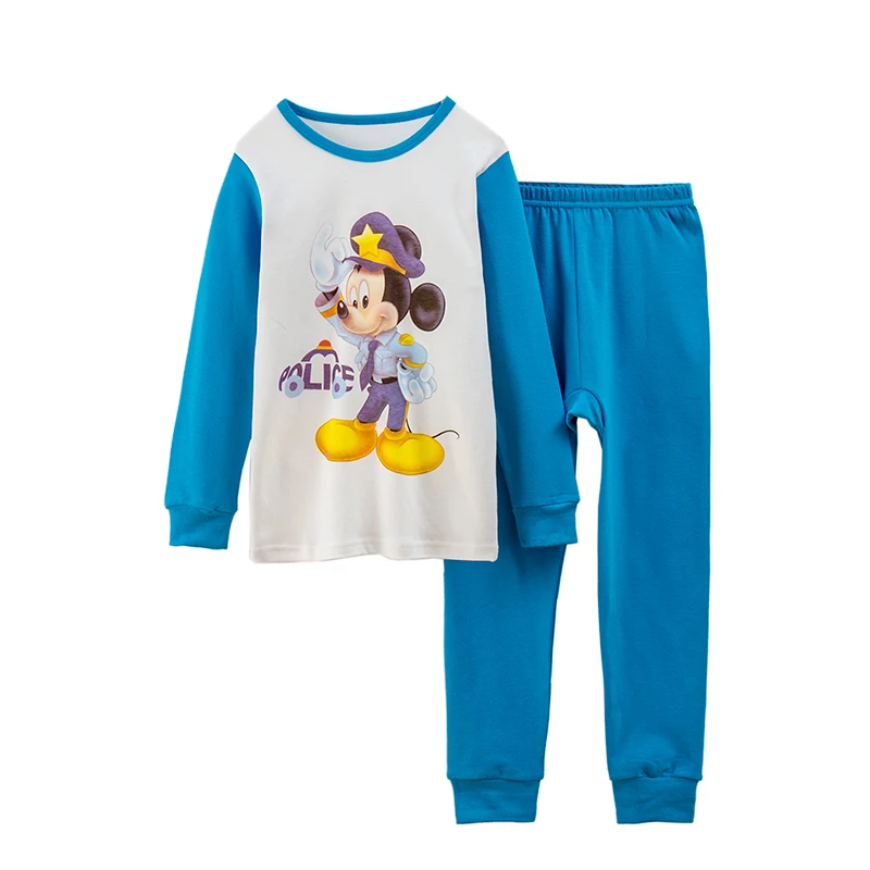 

Disney Mickey Mouse Toddler Boy Pajamas Clothes 100% Cotton 2 Pcs Home Clothes Sleepwear Suits 10T 12T Kids Boy Girls Clothing