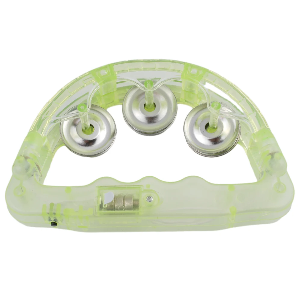 

Flashing Tambourine LED Light Up Sensory Toy For Kids Musical Instrument Shaking Noisemakers Concert Parties Shaking Toys