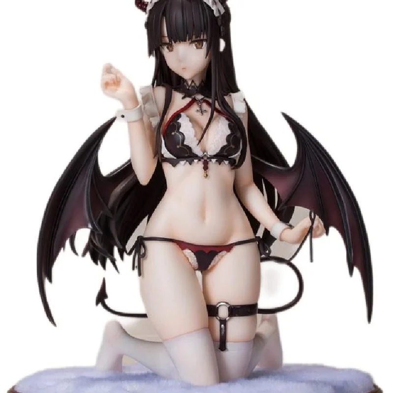 

New Anime Two-dimensional Girl Demon Maid Figure 18CM PVC Sexy Two Wings Kneeling Position Desktop Collection Decorative Gift