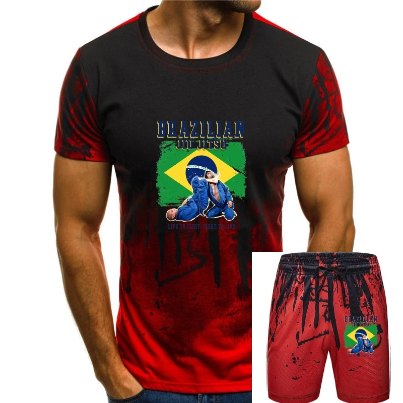 

Brazilian Jiu Jitsu BJJ Gym Martial Arts MMA Mens White Cotton T-shirt Top Tee