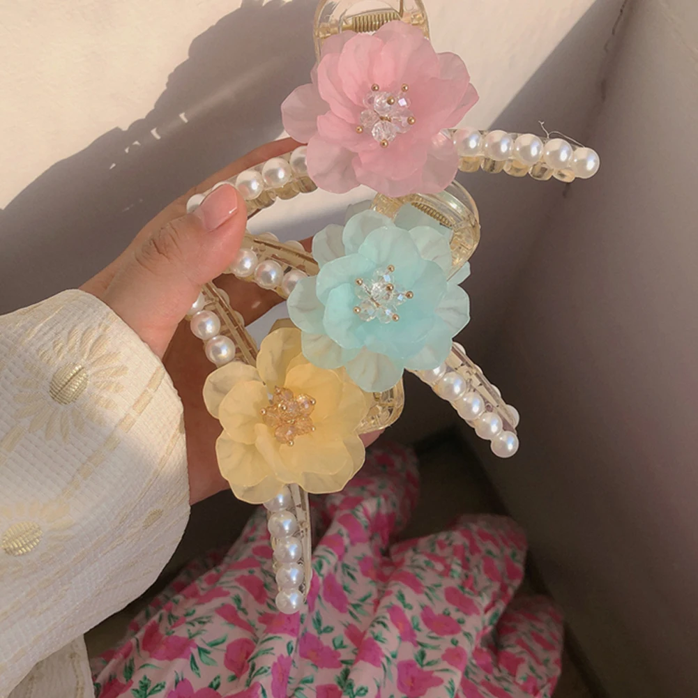 

Women Camellia Hair Claws Flower Cartoon Clip Hairpin Sweet Cute Fashion Head Accessories Wholesale