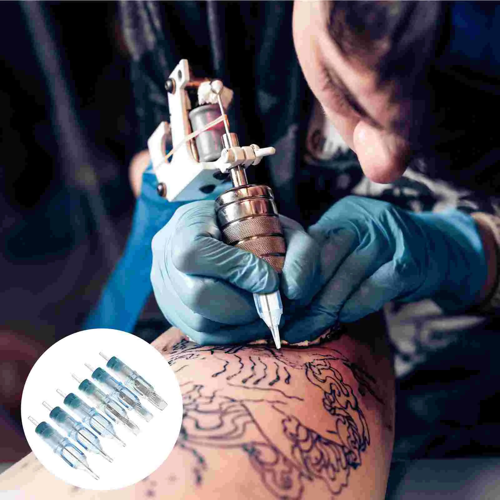 

12 Pcs Supplies Needles Liner Syringe Cartridges Shading Tattooing Liners Eyebrow Makeup Disposable