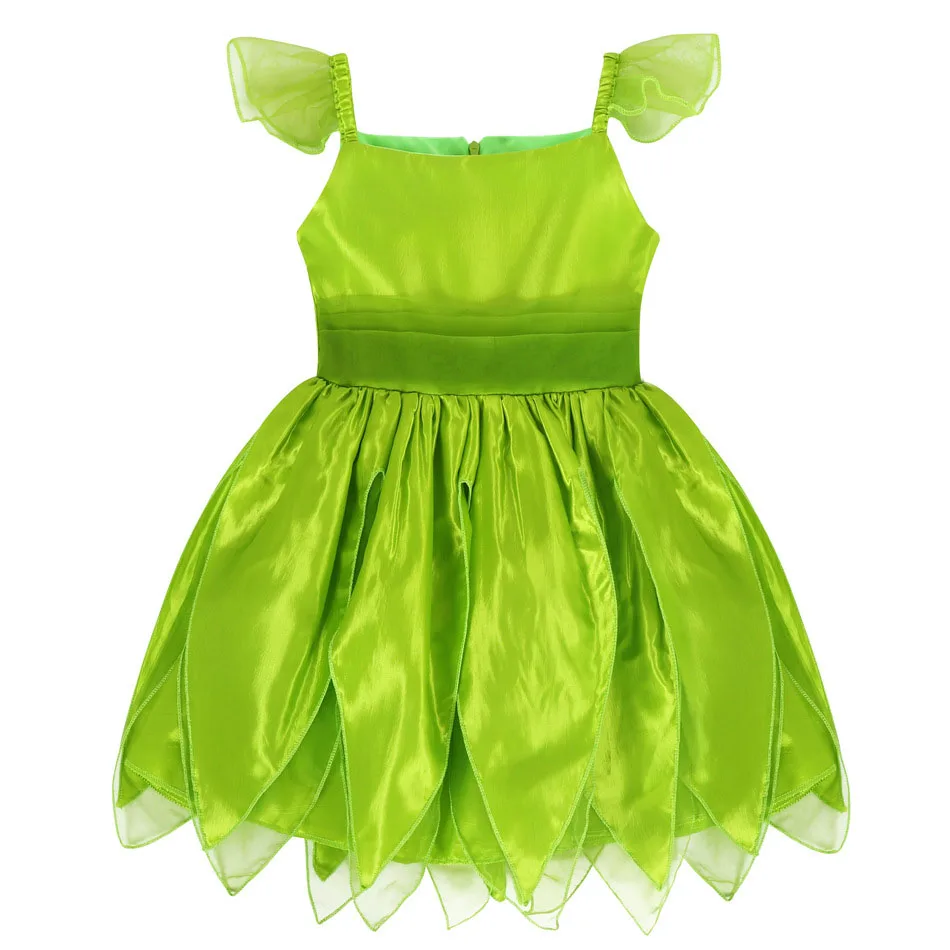

Kids Princess Dress for Girls Fairy Costume Butterfly Wings Children Summer Cosplay Green Outfit Pageant Sleeveless Clothing