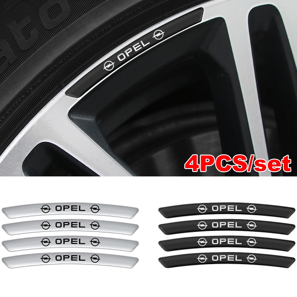 

4pcs Car Wheel Hub Sticker Decals Rim Stripe Auto Decoration For Opel Astra j Insignia g Corsa Zafira b Mokka Vivaro Meriva OPC