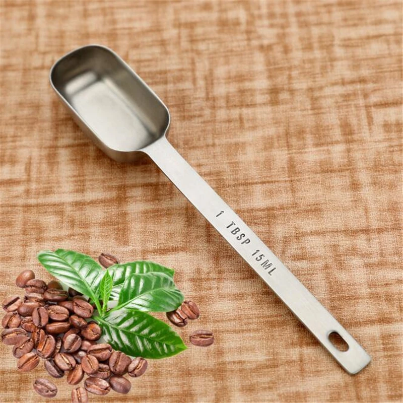 

Long Handle Stainless Steel Measure Spoon Coffee Protein Milk Powder Scoops Measuring Scale Kitchen Accessories Measuring Spoons
