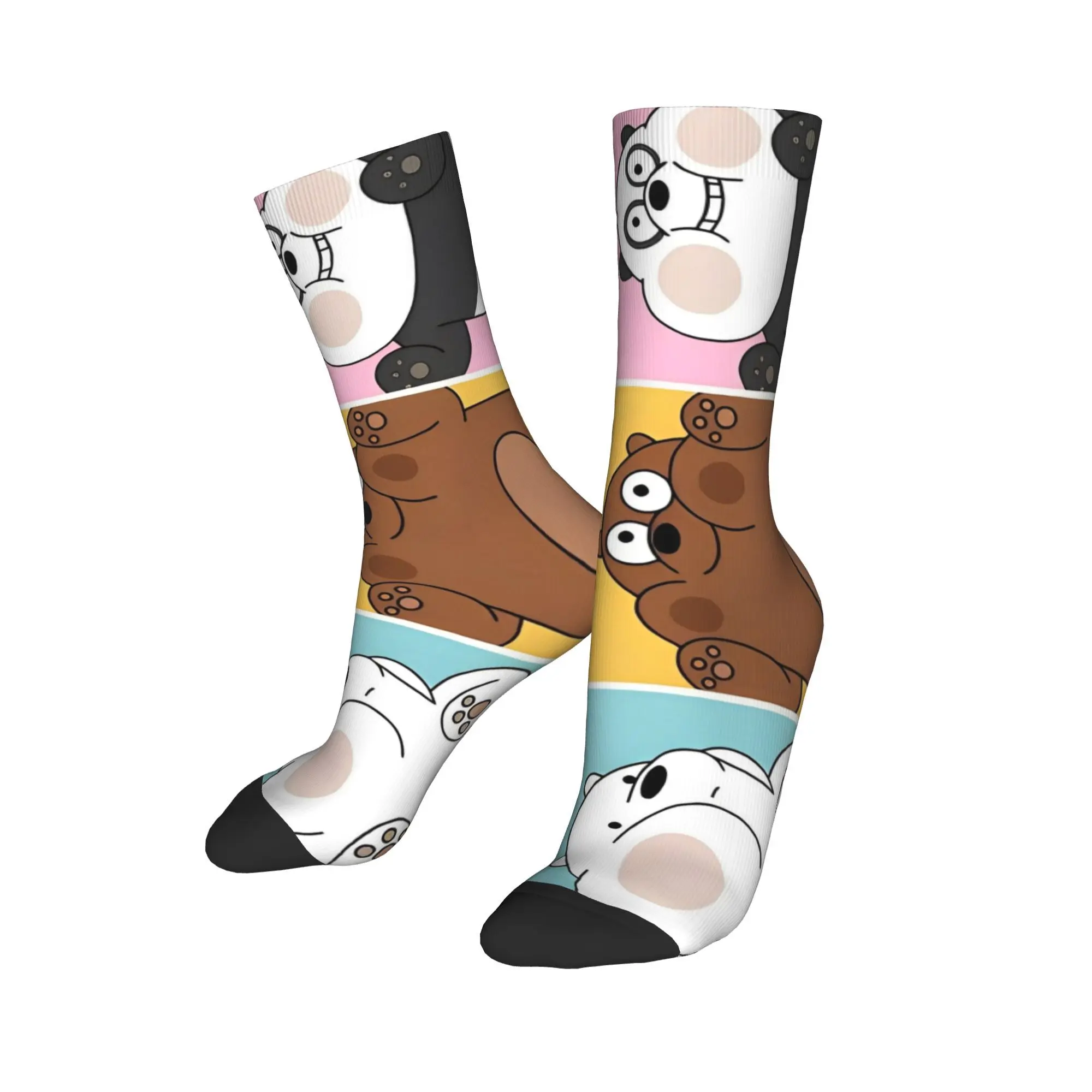 Happy Funny Мужские носки Casual We Bare Bears Носки с героями мультфильмов Полиэстер Милая