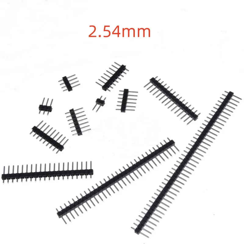 

Однорядный штыревой разъем, 2,54 мм, медный, позолоченный