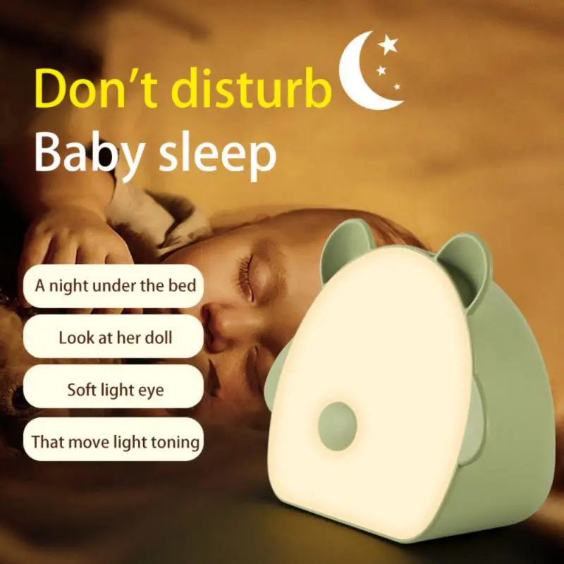 

New Night Light Cartoon Lamp Intelligent Stepless Touch Dimming USB Rechargeable Eye Protection Baby Feeding Lamp Children Room