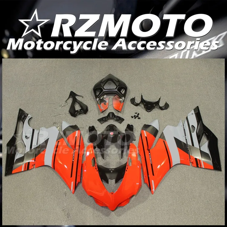

Injection New ABS Motorcycle Fairings Kit Fit for Ducati 899 1199 Panigale s 2012 2013 2014 12 13 14 Bodywork set Red Gray