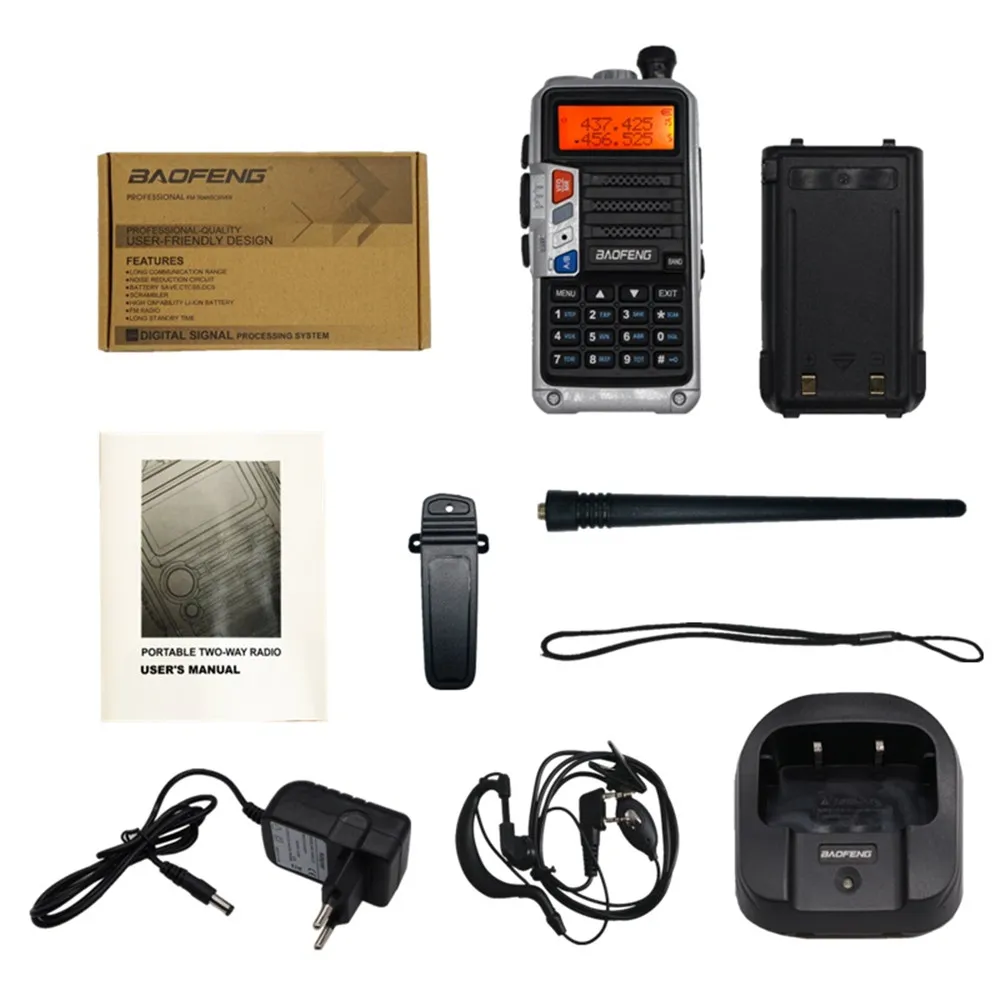 Powerful BaoFeng UV-5R Pro Walkie Talkie CB Radio Transceiver 8W 10km Long Range Portable Radio for Hunt Forest City Upgrade 5R