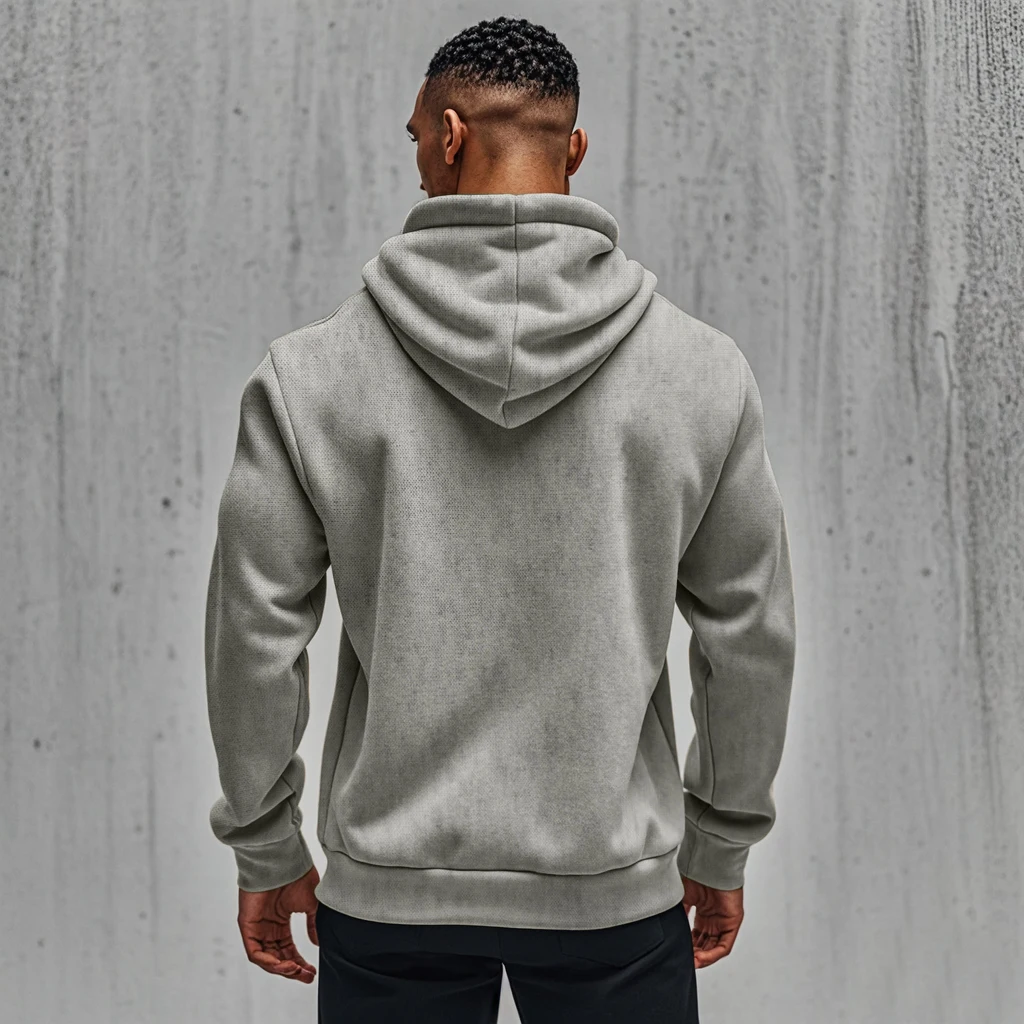 Мужская однотонная спортивная толстовка с карманами цвет в ассортименте