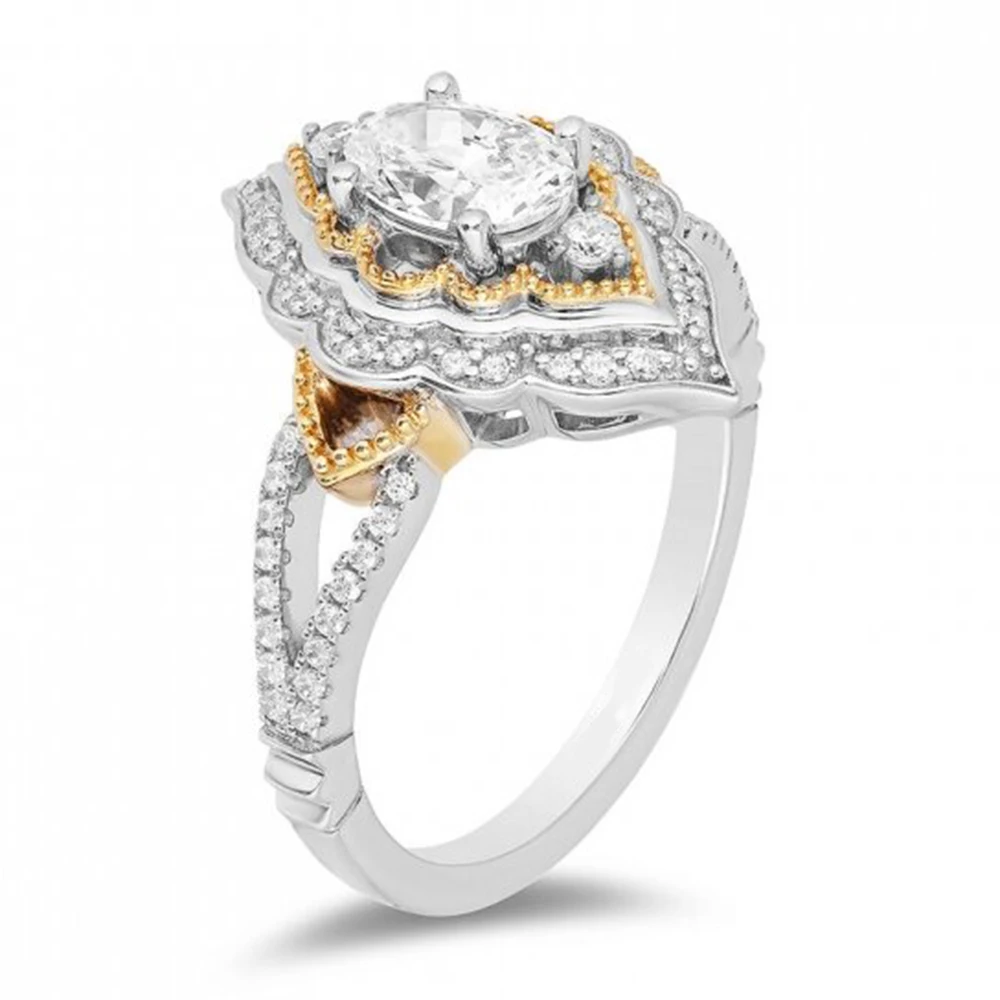 

HEISHI Enchanted Aladdin Oval Diamond Arabesque Frame Engagement Ring
