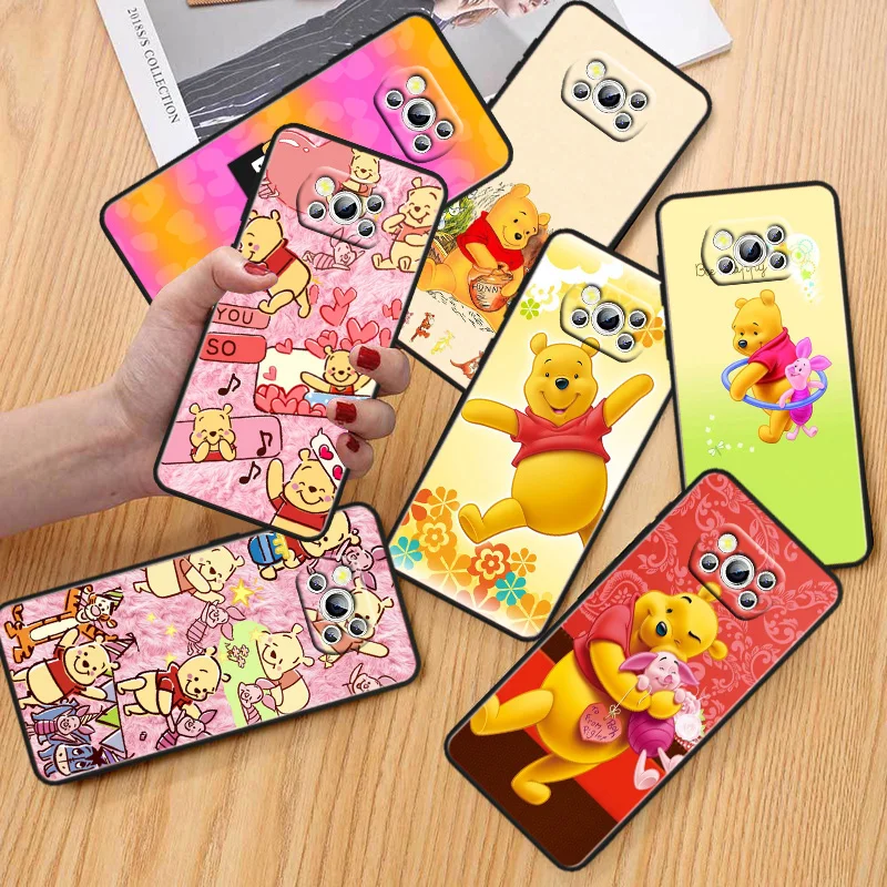 

Winnie the Pooh Disney Phone Case For Xiaomi POCO C50 C40 C31 C3 M5S X4 M4 M3 F4 F3 GT F2 F1 X3 NFC X2 Pro Black Cover