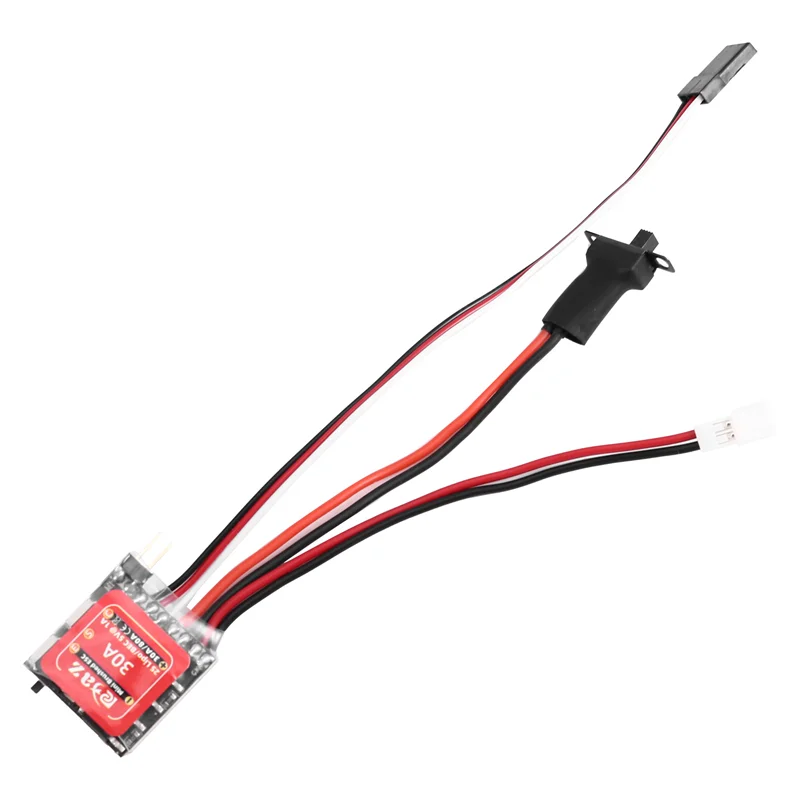 Фото A52T Micro ESC 30A Матовый электрический регулятор скорости ESC 2S 4-8V для DIY Mini 1/16 1/18 1/24 RC автомобиля лодка танк №4