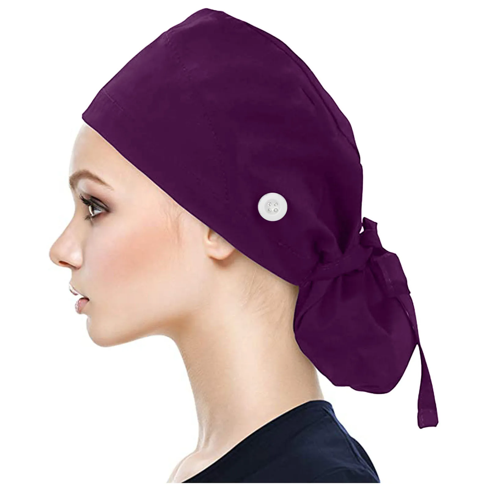 

Womens and Cap Scrub With Buttons Mens for Hat With Sweatband Bouffant Baseball Caps Dozen Caps
