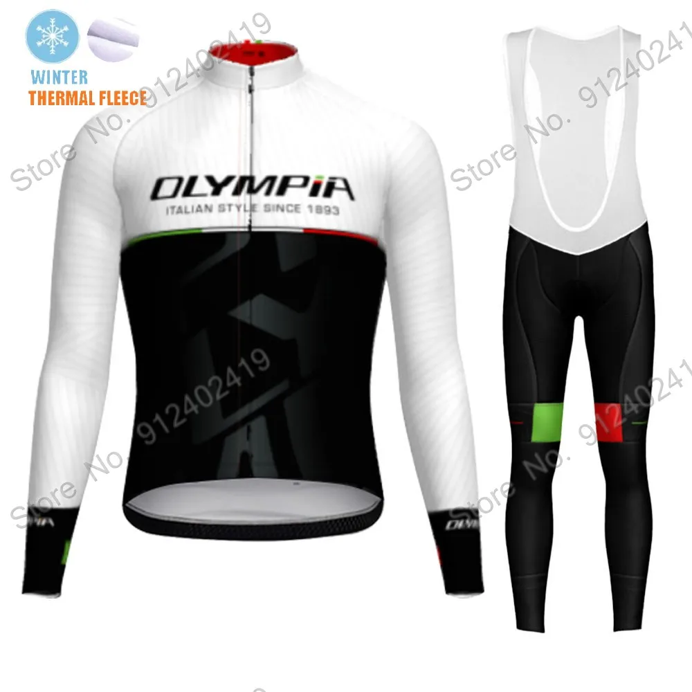 2023 г. Olympia итальянская команда зимний велосипедный комплект из Джерси одежда для