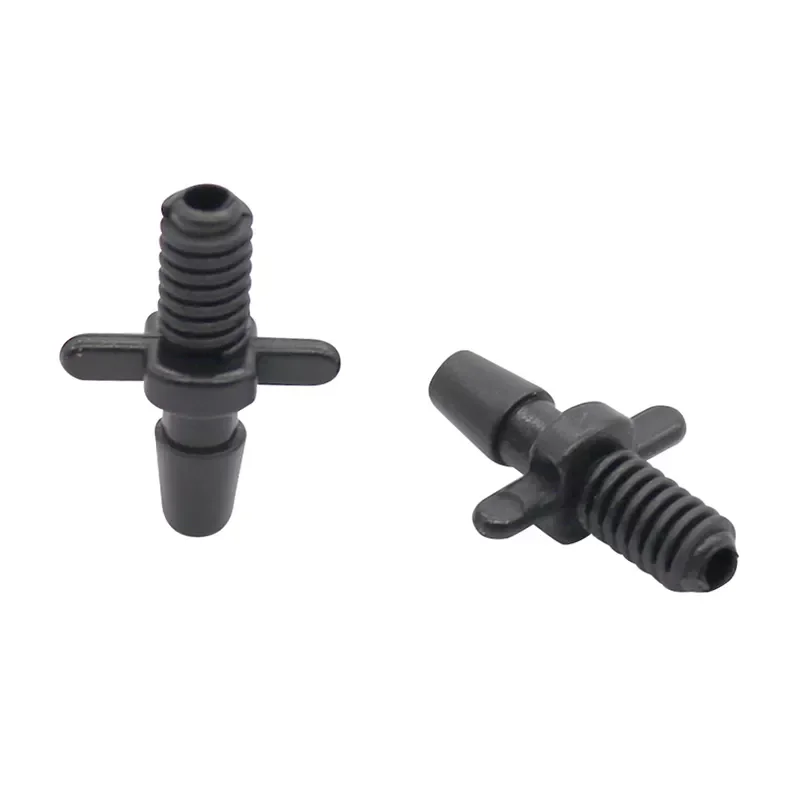 

3 mm Connector Irrigation with Thread & barb Garden Drip Irrigation Fittings Garden Hose Quick Connector for 3/5 mm Hose 50 Pcs