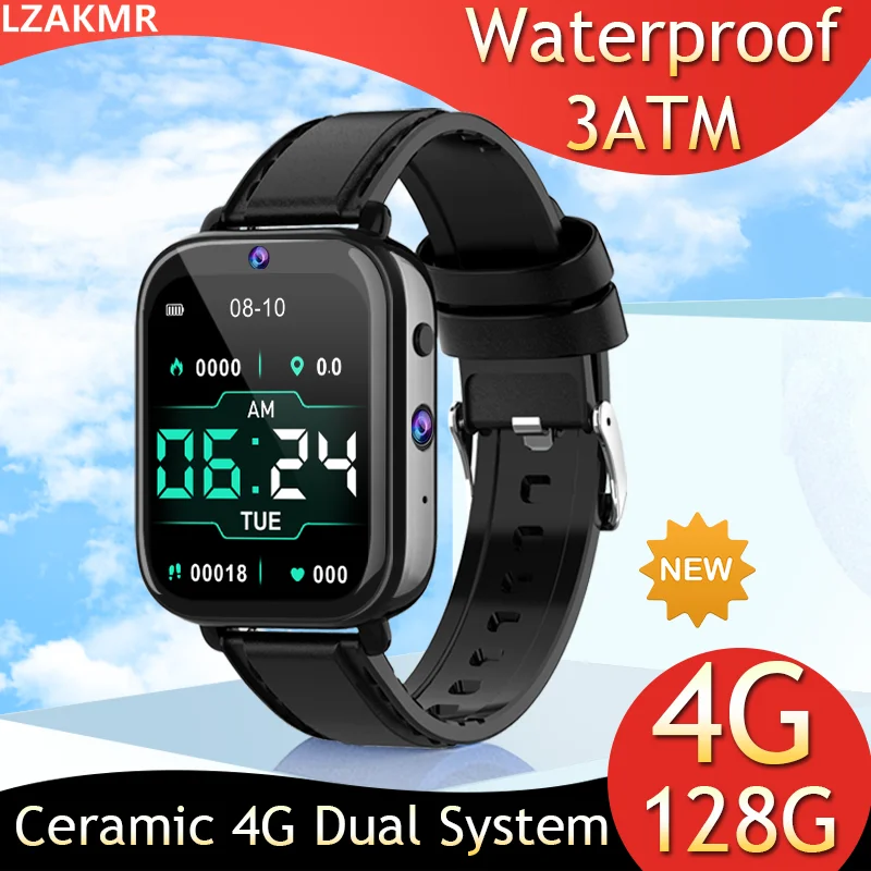 

Swim Smart Watch Android 9 Men Z20 Smartwatch 2023 GPS 4G 128G WIFI 1.75" 320*385 3ATM waterproof 8MP Camera WiFi Video Sim Call