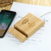 fashion qi wireless charger induction charging docking station chargeur bamboo wood charger station for iphone 13 xiaomi huawei