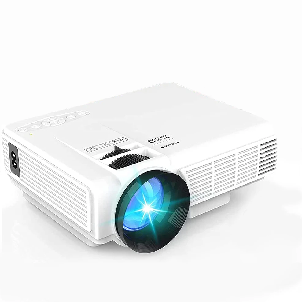 

Mini Projector with Projection Screen 720P Full HD 5000 Lumens Video Projector