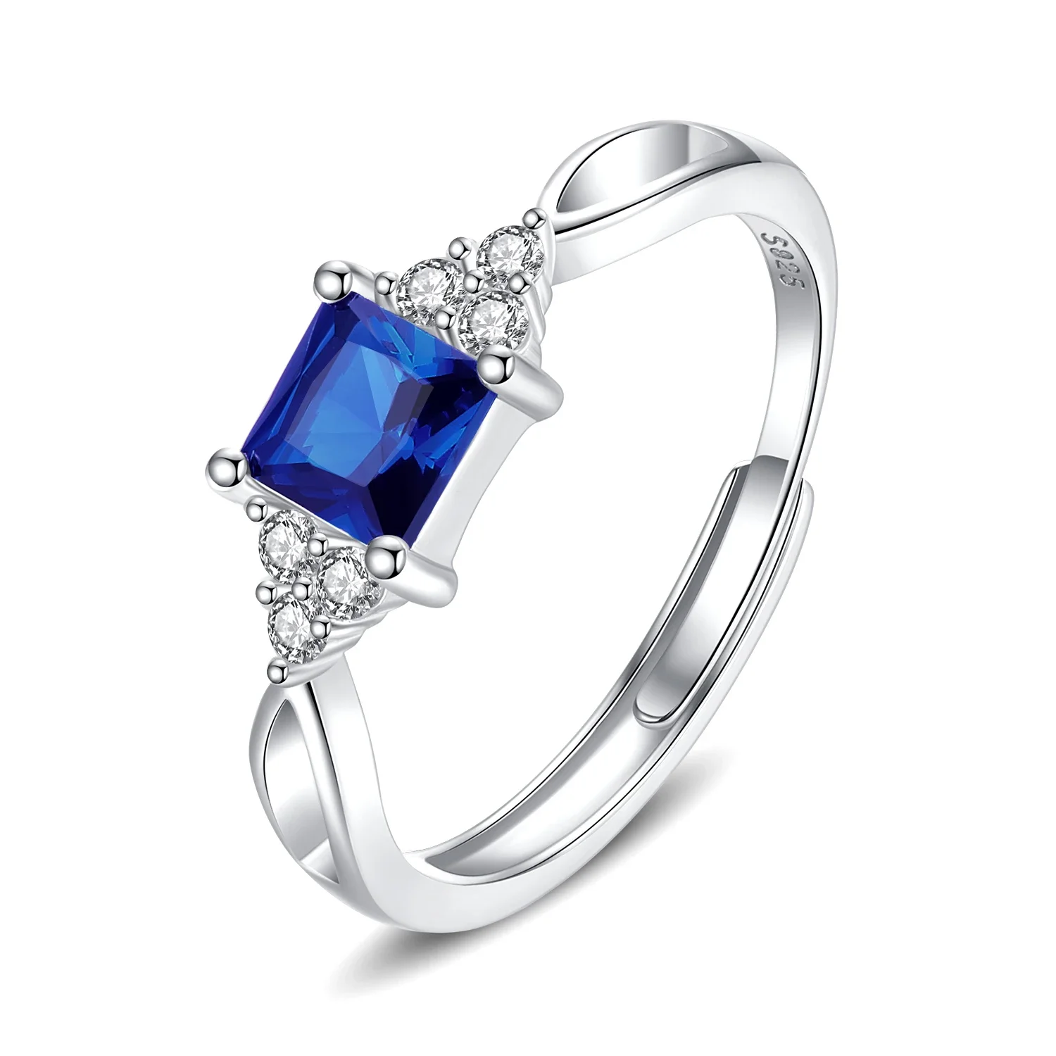 TONGZHE простые минималистичные серебряные кольца с искусственным камнем скромные