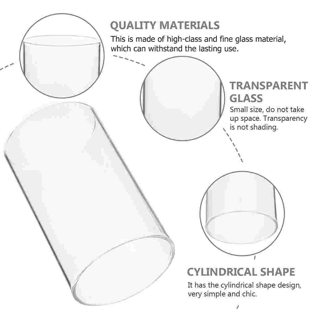 

Protector Clear Glass Shades Open Ended Covers Tube Desktop Holders Household