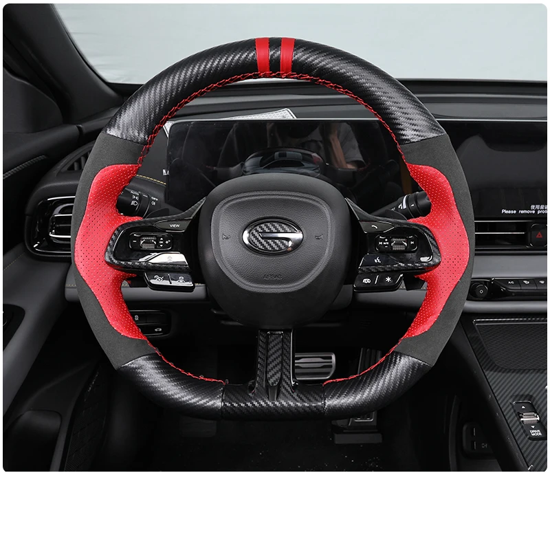 

Для Trumpchi GAC Empow R 2022-2024 Стайлинг автомобиля Нескользящий кожаный чехол на руль Сшитый вручную аккуратное автоаксессуары