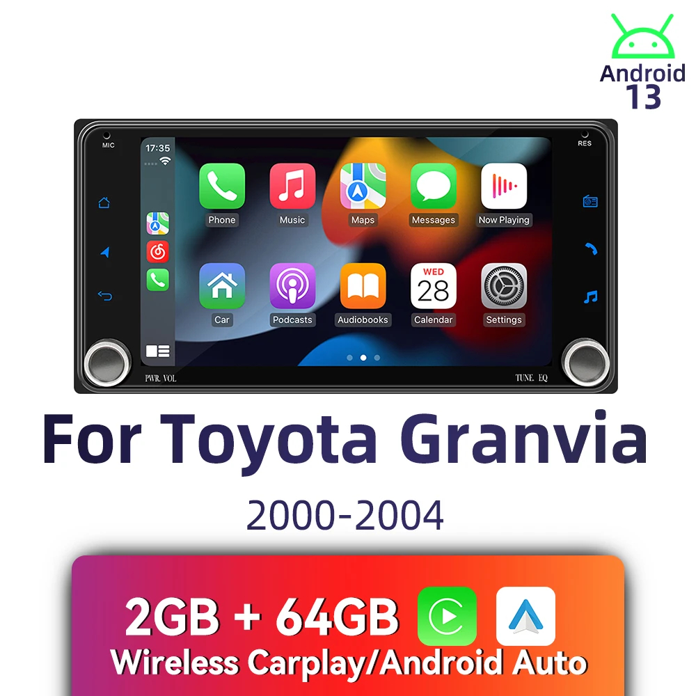 7-дюймовый экран беспроводное авторадио Carplay 2 Din Android радио автомобильное