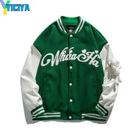 yiciya letter bomber jacket women jacket spring 2022 long sleeve embroidered baseball oversized jacket women varsity jacket coat
