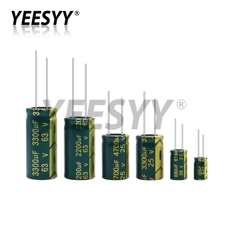 Алюминиевый конденсатор 6.3V 10V 16V 25V 35V 63V 100V 250V 450V 10UF 330UF 470UF 680UF 820UF 1500UF 4700UF