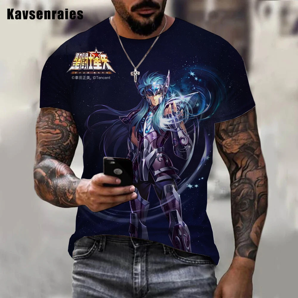 

Новинка 2023, футболка аниме Saint Seiya с 3D принтом, Ikki Athena Harajuku, Мультяшные повседневные футболки оверсайз с коротким рукавом для мужчин и женщин