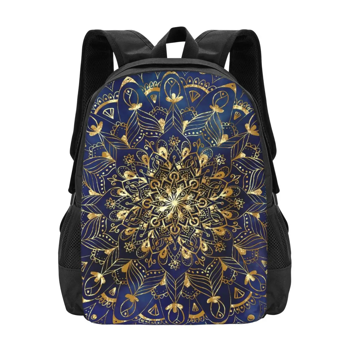 

Mandala Design Backpack Vintage Flower Print Outdoor Backpacks Youth Novelty School Bags Custom Pattern Rucksack