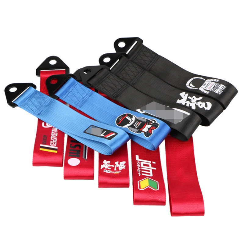 Канаты JDM для гоночных автомобилей, буксировочный крючок, Стайлинг автомобиля для Honda Civic, TOYOTA, NISSAN, Illest, MUSTANG, RALLIART, DOMO, буксировочный ремень, аксессуары