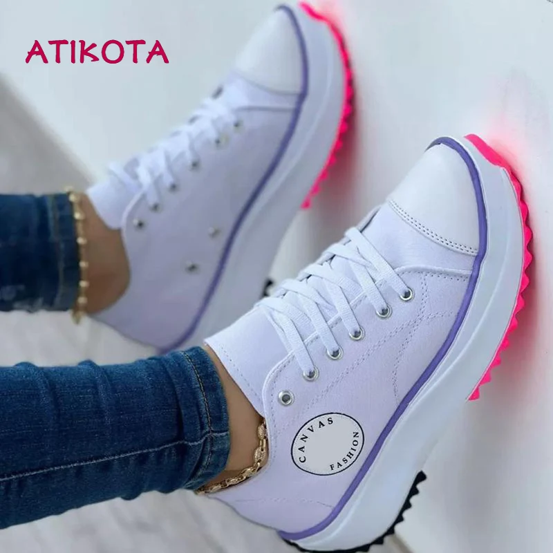 

Кроссовки женские холщовые на платформе, без шнуровки, 2022