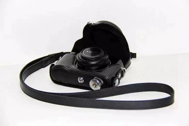 Фото Сумка для цифровой камеры из искусственной кожи, жесткий чехол для Panasonic Lumix DMC-LX7 LX7 LX5 LX3 LX-7 LX-5 LX-3 с ремнем на плечо №4