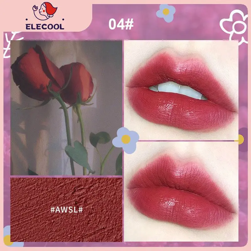 

Lucky Flower 7 Color Lipstick Matte Moisturizing Waterproof Lipstick Pen Not Easy To Discolor Matte Lipstick Smooth Not Greasy
