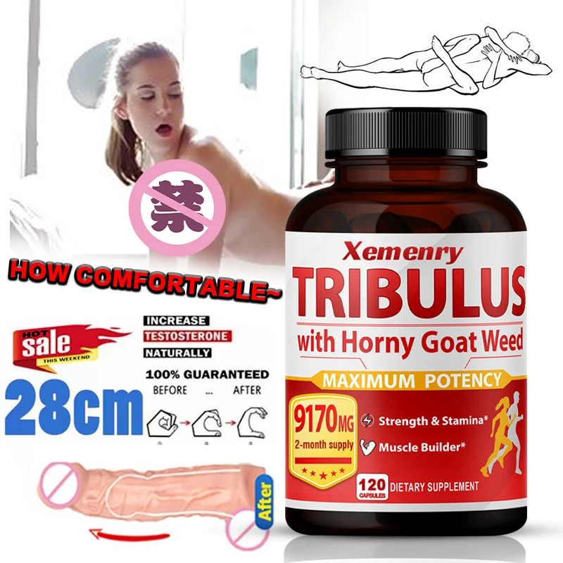 

7 In 1 Super Tribulus with Horny Goat Weed Caps - with Ashwagandha Tribulus Maca Root 9170 Mg Maximum Strength