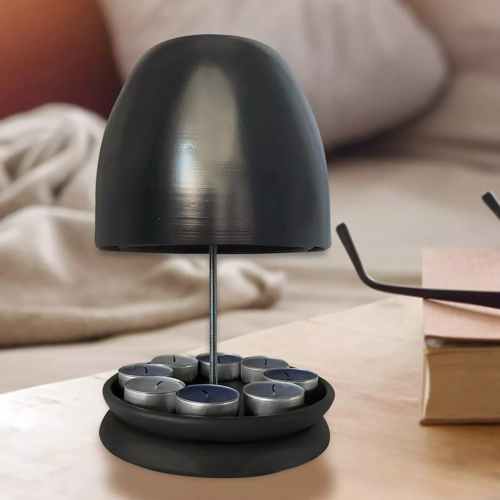 

Teapot Oven Holder Simple Assembly Multipurpose Tea Lights Holder Double Wall Hand Warmer Convenient for Home Decoration