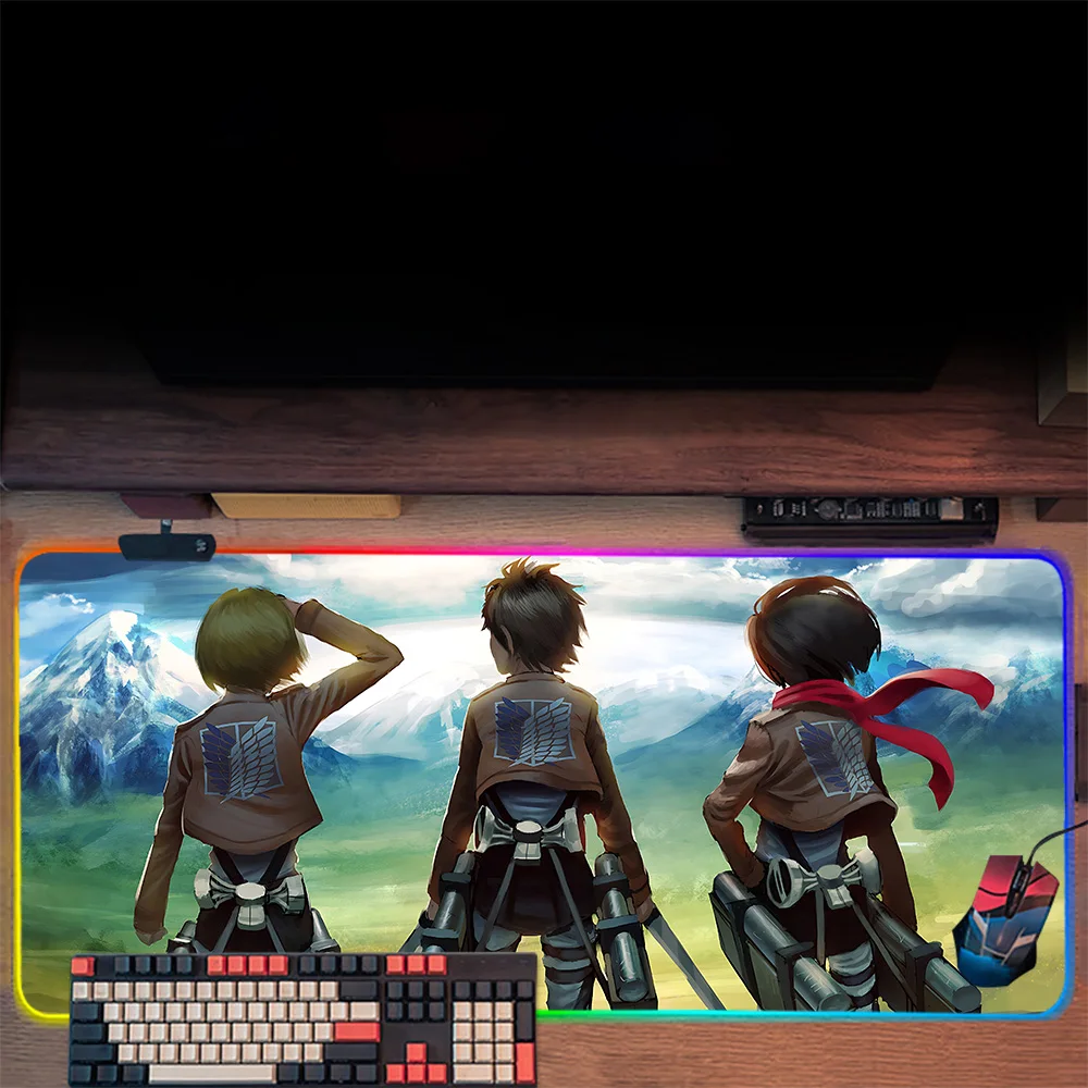 Коврик для мыши и клавиатуры с рисунком аниме Shingekis no Kyojins Hange Zoe RGB