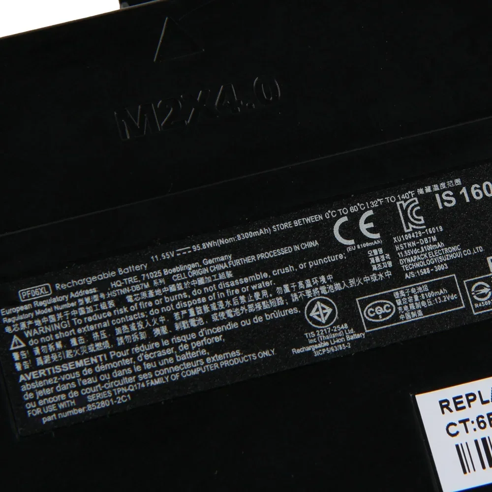 Replacement Battery PF06XL HSTNN-DB7M For HP Omen 17-w110ng 17t-w100 17-w120TX 853294-850 High Quality Batteries 95.8wh 11.55V