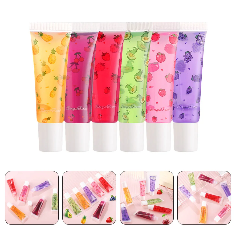 

Lip Gloss Moisturizing Fruit Protector Lotion Lipstick Transparent Oil Set Flavored Colorless Liquidroll Mini Clear Fresh