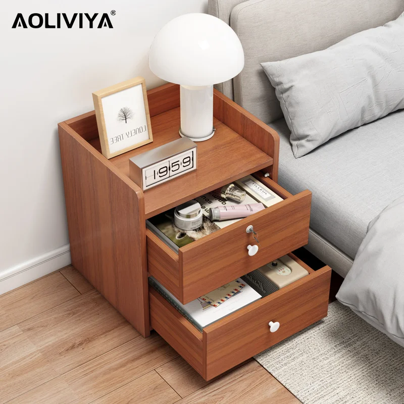 

AOLIVIYA Bedside Table Simple Modern Storage Small Cabinet Drawer Bedroom Cabinet Simple Economical Locker ShuangHong 2023