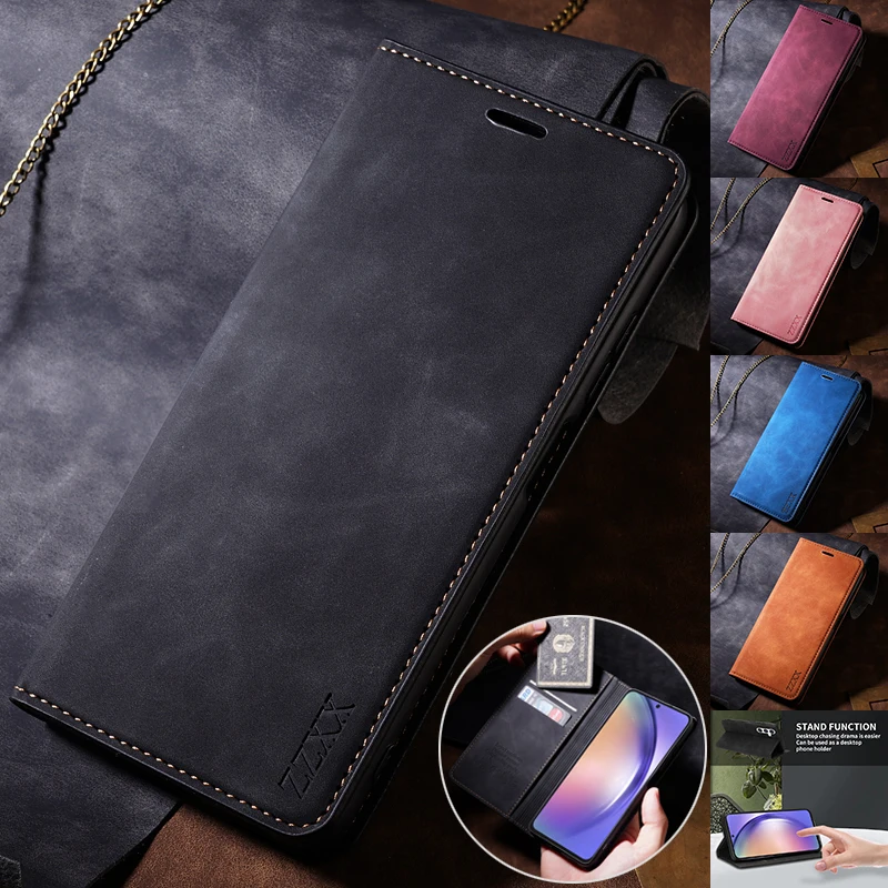 

Wallet Magnetic Flip Leather Case For Samsung Galaxy S23 Ultra S22 S21 Plus S20 FE S10 A04s A13 A14 A23 A34 A50 A51 A52 A53 A54